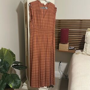 Anthropologie Sleeveless Maxi Dress, 2x. Muted Coral.
